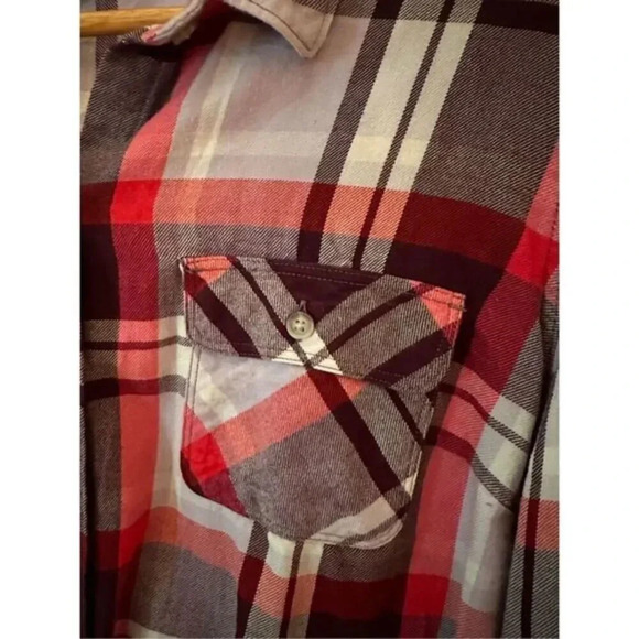 Eddie Bauer Plaid Flannel Button Down Shirt Size XL - Picture 4 of 5